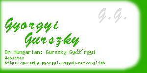 gyorgyi gurszky business card